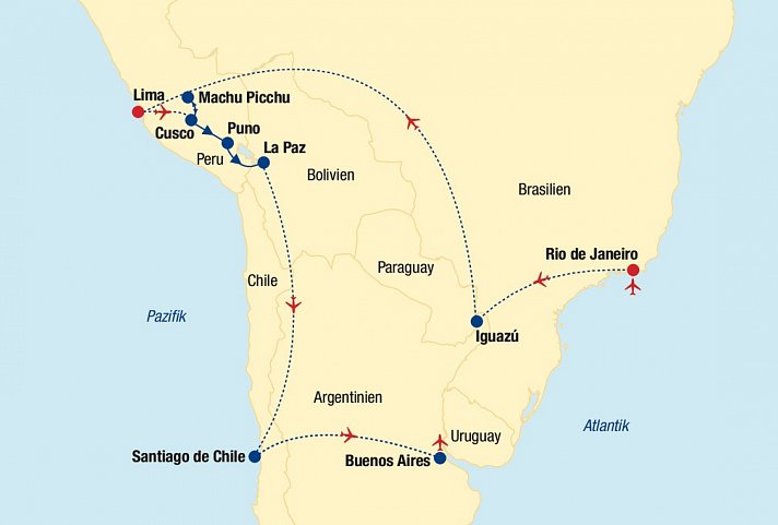 Südamerika Rundreise ab Brasilien Rio de Janeiro ab 2.999€