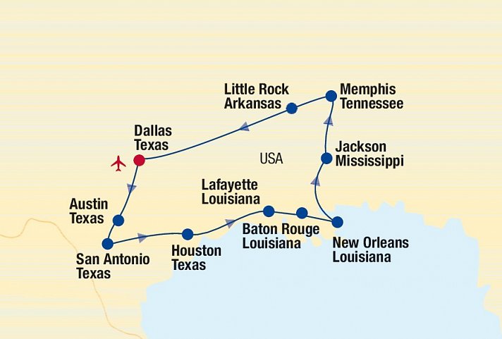 Texas & Südstaaten Rundreise