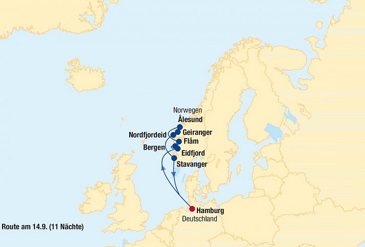 Kreuzfahrt Norwegen inkl. Parkplatz
