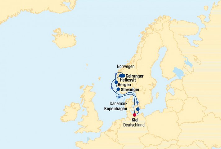 Kreuzfahrt Norwegen inkl. Parkplatz